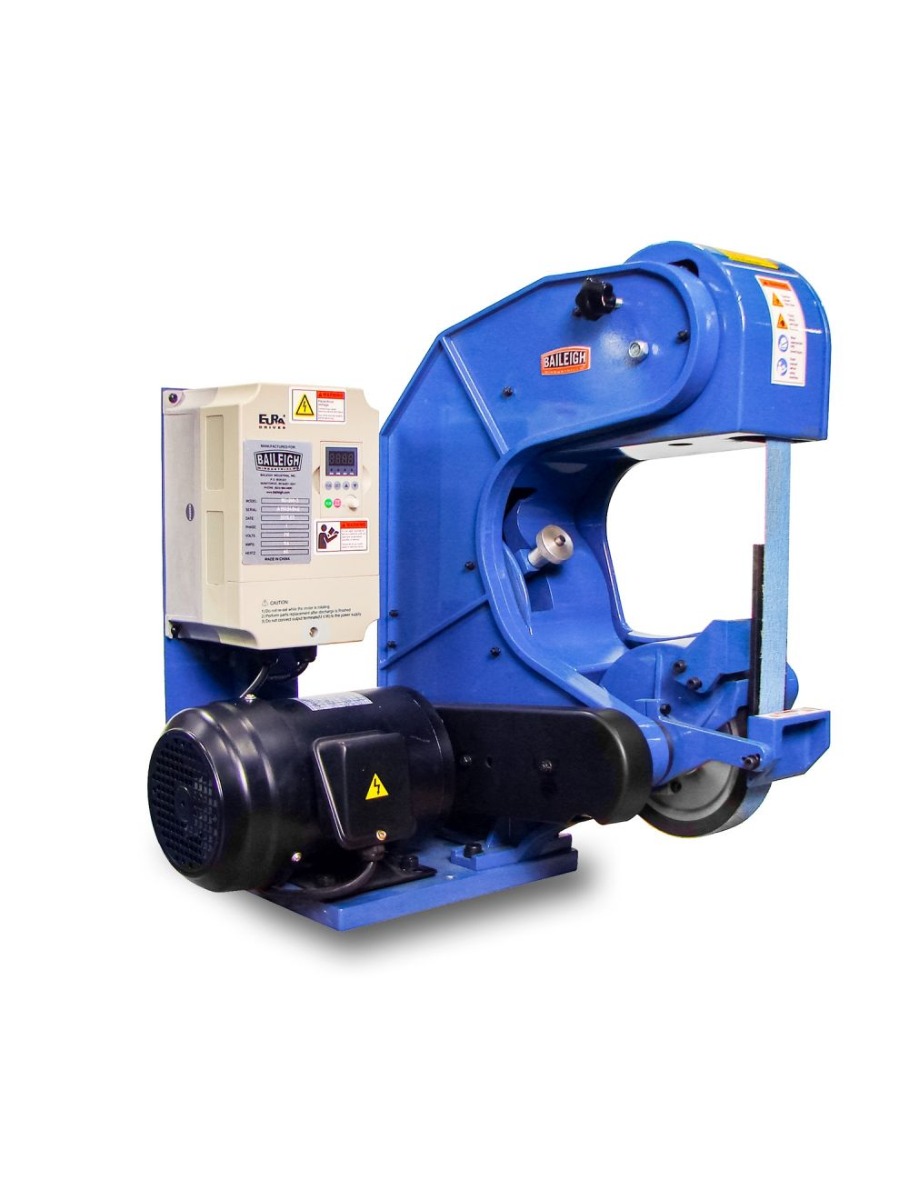 Baileigh belt grinders provide surface grinding for tough burrs.